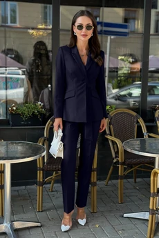 Костюм брючный 154 темно-синий Ольга Стиль