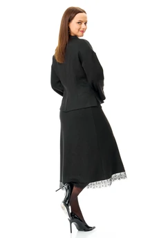 Костюм с юбкой 7721 черный Tender and nice