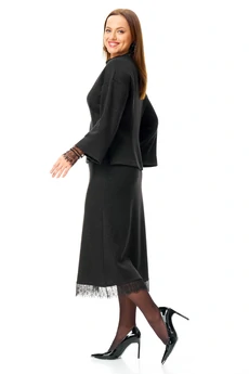Костюм с юбкой 7721 черный Tender and nice