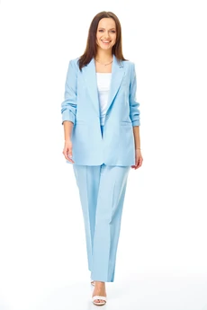 Костюм брючный 7737 небесный голубой Tender and nice