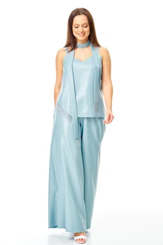 Костюм брючный 7746 холодная мята блеск Tender and nice