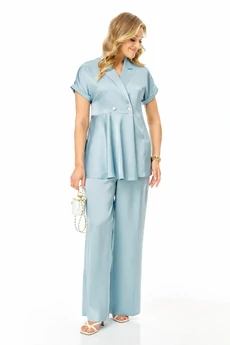 Костюм брючный 7748 ледниковый голубой Tender and nice