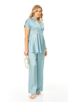 Костюм брючный 7748 ледниковый голубой Tender and nice