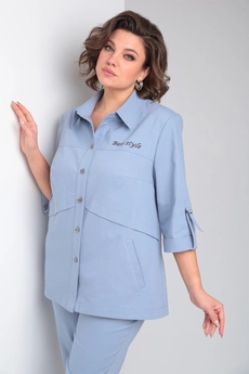 Костюм брючный 373 голубой Tensi