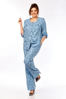 Костюм брючный 412 голубой Tensi