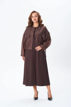 Костюм с платьем 7877 шоколад Tensi