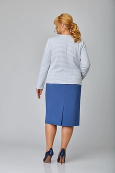 Костюм с юбкой 1322 синий TtricoTex Style