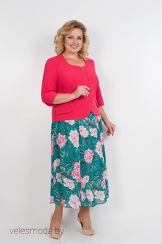 Костюм с юбкой 18-19 коралл TtricoTex Style