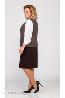 Костюм с юбкой 23-19 (тройка) юбка однотон TtricoTex Style