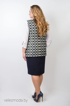 Костюм с юбкой 25-20 синий TtricoTex Style