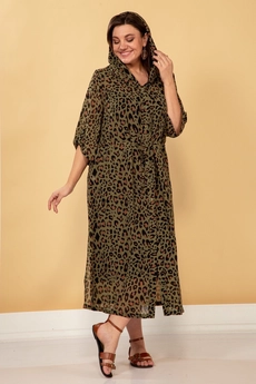 Костюм с платьем 48-19 зеленый TtricoTex Style