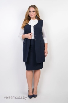 Костюм с юбкой 9517 синий TtricoTex Style