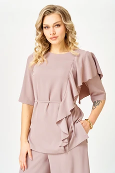 Костюм брючный 7008 пудра Tvin