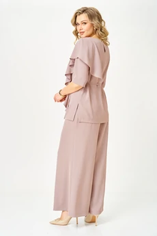 Костюм брючный 7008 пудра Tvin