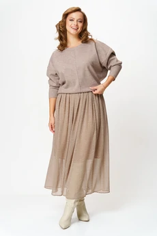 Костюм с юбкой 7880 бежевый Tvin