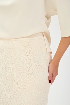 Костюм с юбкой 7886 молочный Tvin