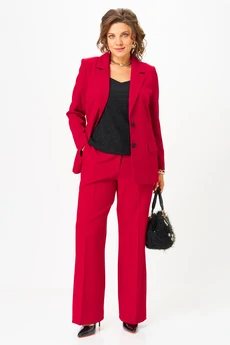 Костюм брючный 2301 красный Твой Имидж