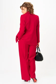 Костюм брючный 2301 красный Твой Имидж