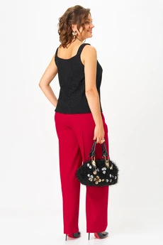 Костюм брючный 2301 красный Твой Имидж