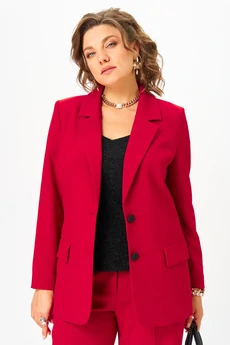 Костюм брючный 2301 красный Твой Имидж