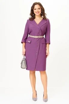 Платье 2323 сиреневый в клетку Твой Имидж