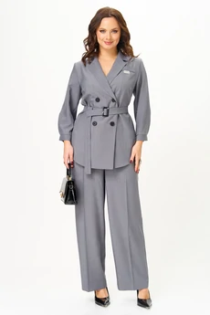 Костюм брючный 2331 серый в полоску Твой Имидж