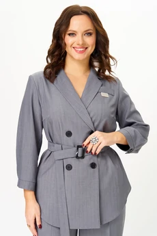 Костюм брючный 2331 серый в полоску Твой Имидж