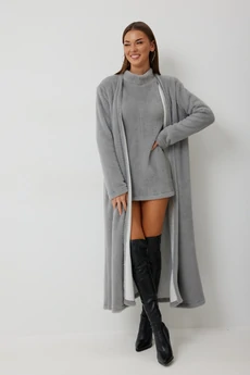 Костюм с платьем 1008 серый V&N fashion