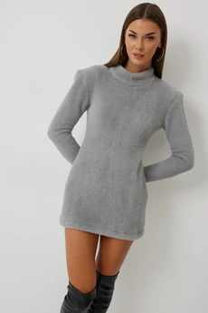 Костюм с платьем 1008 серый V&N fashion