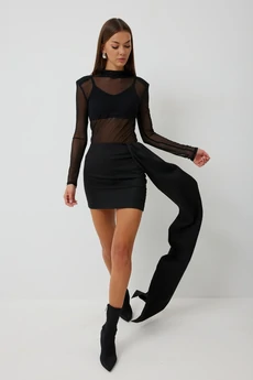 Костюм с юбкой 1019 черный V&N fashion