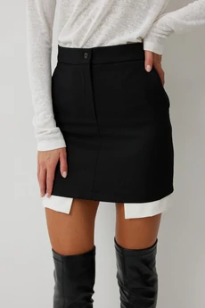 Костюм с юбкой 1042 черный V&N fashion