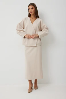 Костюм с юбкой 1050 бежевый V&N fashion