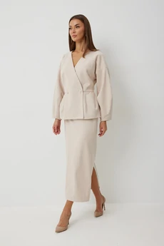 Костюм с юбкой 1050 бежевый V&N fashion