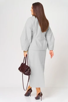 Костюм с юбкой 1050 серый V&N fashion