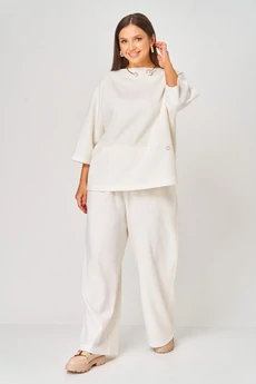 Костюм брючный 1054 молочный V&N fashion