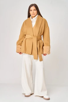 Пальто 1073 охра V&N fashion