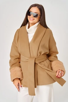 Пальто 1073 охра V&N fashion