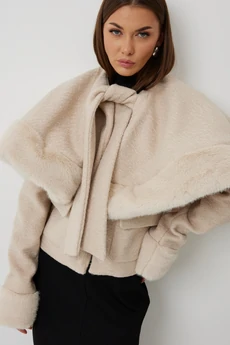 Шуба 1090 бежевый V&N fashion