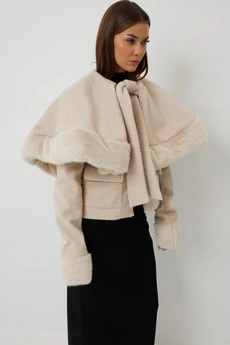 Шуба 1090 бежевый V&N fashion