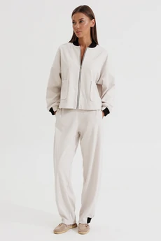 Бомбер 1101 бежевый V&N fashion