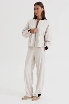 Бомбер 1101 бежевый V&N fashion