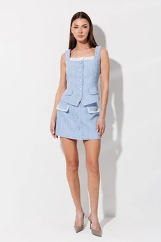 Костюм с юбкой 1106 голубой V&N fashion
