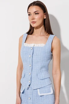 Жилет 1104 голубой V&N fashion