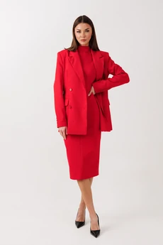 Костюм с платьем 1109 красный V&N fashion