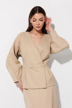 Костюм с юбкой 1113 бежевый V&N fashion