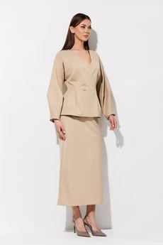 Костюм с юбкой 1113 бежевый V&N fashion