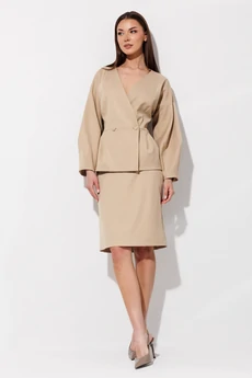 Костюм с юбкой 1115 бежевый V&N fashion