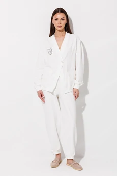 Костюм брючный 1136 белый V&N fashion