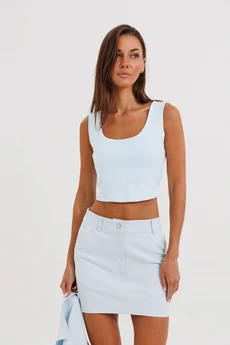 Костюм с юбкой 1176 голубой V&N fashion