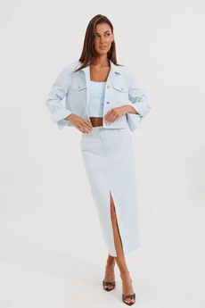 Юбка 1177 голубой V&N fashion